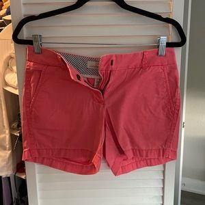 J. Crew Chino Short Size 0 pink/guava solid 13in, 4.5in inseam